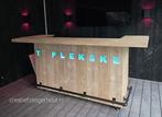 Verrijdbare bar letters steigerhout buizen mancave koelkast, Ophalen of Verzenden, Nieuw
