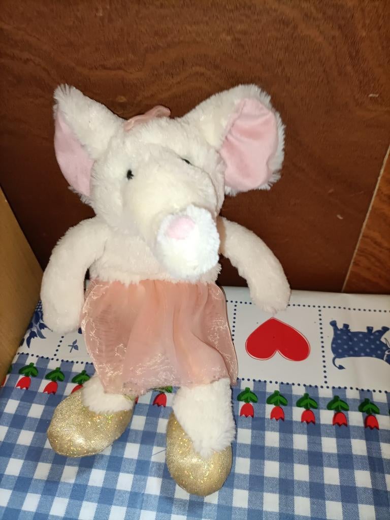 Witte olifant knuffel met roze tutu ballerina KSD Aalten, Kinderen en Baby's, Speelgoed | Knuffels en Pluche, Ophalen of Verzenden