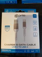 Prio USB-C naar USB-A Kabel - Nieuw!, Ophalen of Verzenden, Nieuw, Minder dan 2 meter, Overige kabels