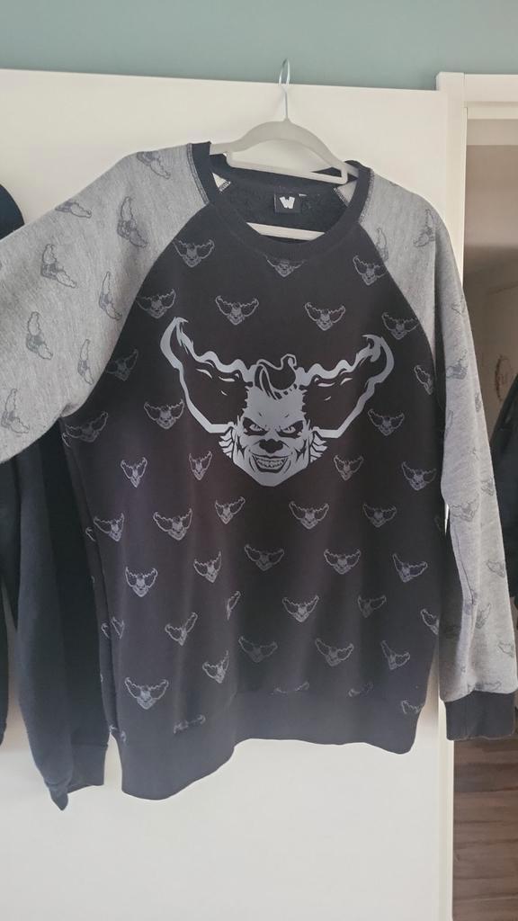 Eddy de Clown & Walibi Frightnight Kleding, Kleding | Heren, T-shirts, Zo goed als nieuw, Maat 56/58 (XL), Zwart, Ophalen of Verzenden