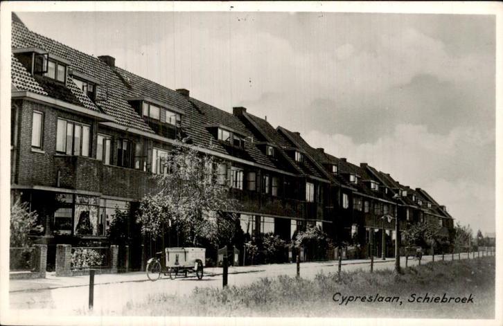 Schiebroek - Cypreslaan - Bakfiets, Verzamelen, Ansichtkaarten | Nederland, Ongelopen, Zuid-Holland, 1920 tot 1940, Ophalen of Verzenden
