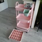 Trolley roltafel roze, Ophalen, Zo goed als nieuw