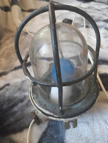 Koperen Scheepslamp met Losse Fitting beschikbaar voor biedingen