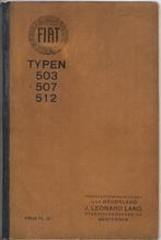 Fiat 503 507 512 handboek handleiding 1927, Ophalen of Verzenden
