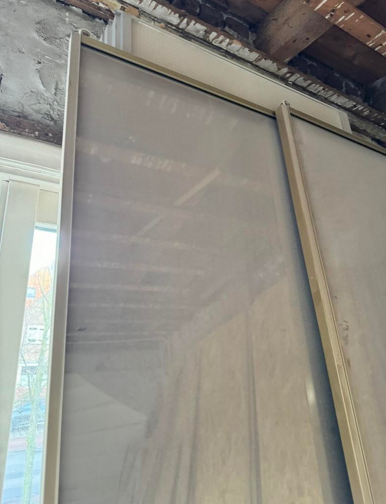 Spiegel kastdeuren in goede staat, Ophalen, Zo goed als nieuw, Glasplaat, 160 cm of meer