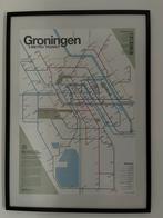 Metro kaart Groningen, Antiek en Kunst, Kunst | Litho's en Zeefdrukken, Ophalen