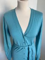 King Louie maat L turquoise lang vest 351, Kleding | Dames, Truien en Vesten, Blauw, Maat 42/44 (L), Ophalen of Verzenden, Zo goed als nieuw