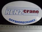 sticker  kenz crane offshorecranes logo kenzcrane, Verzamelen, Stickers, Verzenden, Zo goed als nieuw, Bedrijf of Vereniging