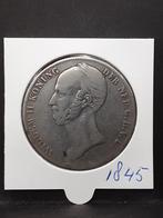 Rijksdaalder 1845 koning Willem II, Postzegels en Munten, Zilver, Ophalen of Verzenden, Losse munt, 2½ gulden