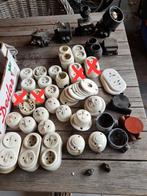 Bakeliet schakelmateriaal, Doe-het-zelf en Verbouw, Elektra en Kabels, Ophalen of Verzenden, Stopcontact