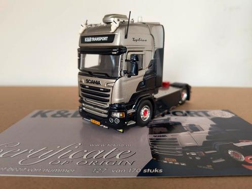 Tekno Scania K&B Transport, Hobby en Vrije tijd, Modelauto's | 1:50, Zo goed als nieuw, Bus of Vrachtwagen, Tekno, Ophalen of Verzenden