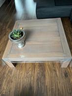 Eiken salontafel met grijstinten erin ( zie 3e foto ), Ophalen, 50 tot 75 cm, Eikenhout, 50 tot 100 cm