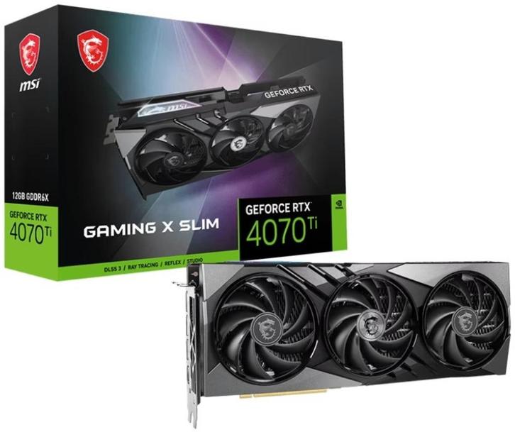 MSI GeForce RTX 4070 Ti Gaming X SLIM 12G Videokaart, Computers en Software, Videokaarten, Zo goed als nieuw, Nvidia, PCI-Express 5.0