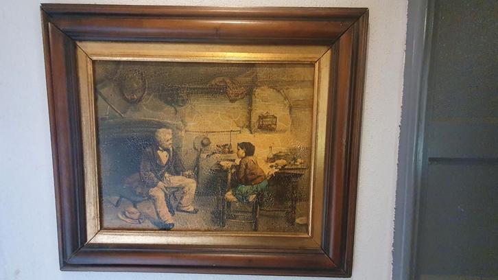 Interieurtafereel naar David Teniers – Duitse kunstreproduct, Antiek en Kunst, Kunst | Schilderijen | Klassiek, Ophalen of Verzenden