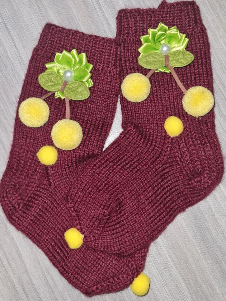 Handgemaakte Sokken 6-12 Maanden - Cadeau Idee, Kinderen en Baby's, Babykleding | Schoentjes en Sokjes, Nieuw, Meisje, Sokjes