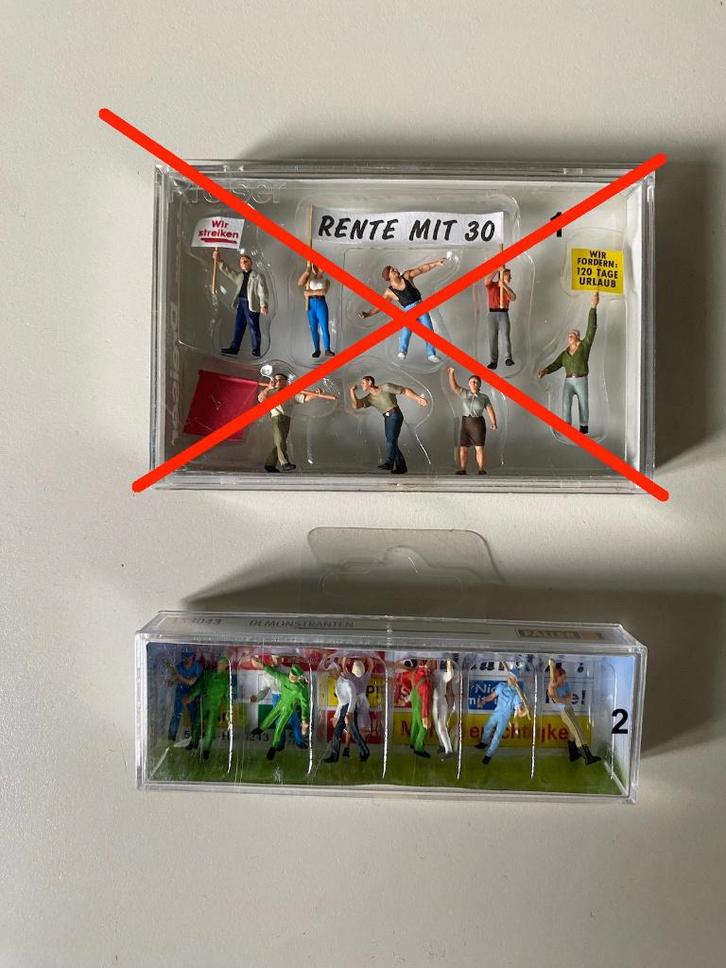 Demonstranten H0 1:87, Hobby en Vrije tijd, Modeltreinen | H0, Nieuw, Overige typen, Gelijkstroom of Wisselstroom, Overige merken