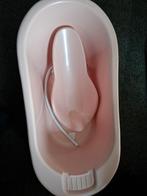 Roze Babybadje met Verkleiner & Standaard, Zo goed als nieuw, Badje, Standaard, Ophalen