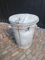 Zinken vuilnisemmer Warnsveld, Tuin en Terras, Gebruikt, Minder dan 30 cm, Minder dan 60 cm, Rond