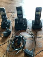 3 telefoons, Telecommunicatie, Vaste telefoons | Handsets en Draadloos, Ophalen, Gebruikt, 3 handsets