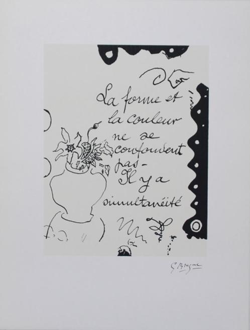 Georges Braque (1882) Offset Lithografie " La Forme et " Ges, Antiek en Kunst, Kunst | Litho's en Zeefdrukken, Ophalen of Verzenden