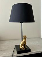 Trendy zwarte tafellamp met luipaard, zo goed als nieuw, Huis en Inrichting, Lampen | Tafellampen, Ophalen, Zo goed als nieuw