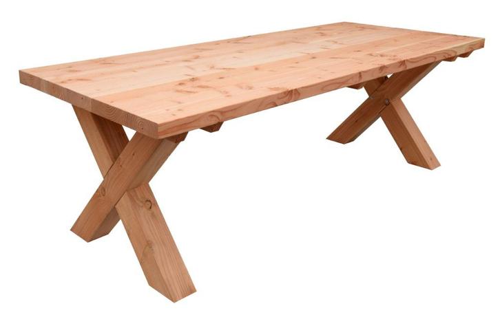 Tuintafel Douglas met X-poot 79x95x245cm, Tuin en Terras, Tuintafels, Nieuw, Rechthoekig, Hout, Ophalen