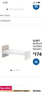 Bed 90x200, Huis en Inrichting, Ophalen, 90 cm, Eenpersoons, Wit