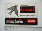 sticker oud DE DUIF flowerpower art Miss Levi's Sneek fries, Verzenden, Zo goed als nieuw, Bedrijf of Vereniging