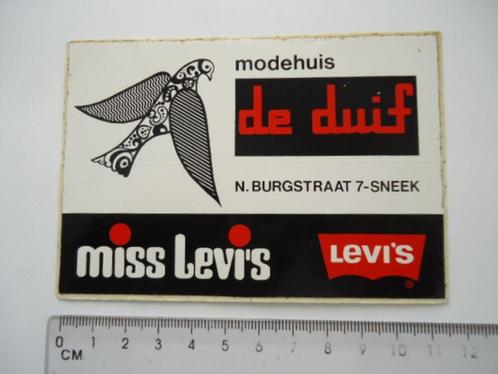 sticker oud DE DUIF flowerpower art Miss Levi's Sneek fries, Verzamelen, Stickers, Zo goed als nieuw, Bedrijf of Vereniging, Verzenden
