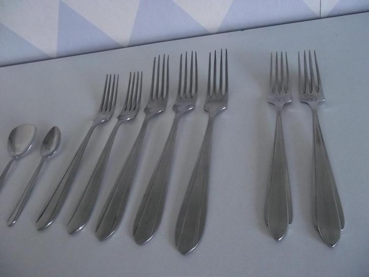 9 vintage Voorschoten bestek vlekvrij Safira 1930-1945 p s, Antiek en Kunst, Antiek | Bestek, Ophalen of Verzenden