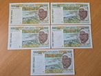 West African States 500 Francs Issue 1991-92 5 Verschillende, Verzenden, Buitenland, Bankbiljetten