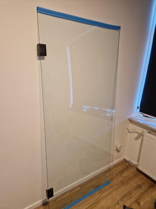 Nieuwe frameloze douchedeur 97x200 cm – zwart beslag, Huis en Inrichting, Badkamer | Complete badkamers, Nieuw, Ophalen