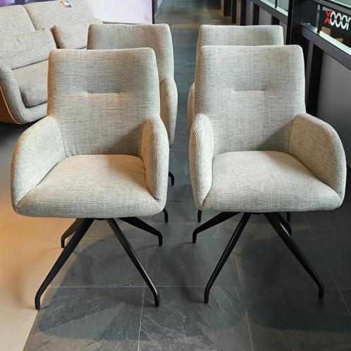 Armstoel Shibuya Baenks, Huis en Inrichting, Stoelen, Nieuw, Vier, Stof, Grijs, Ophalen