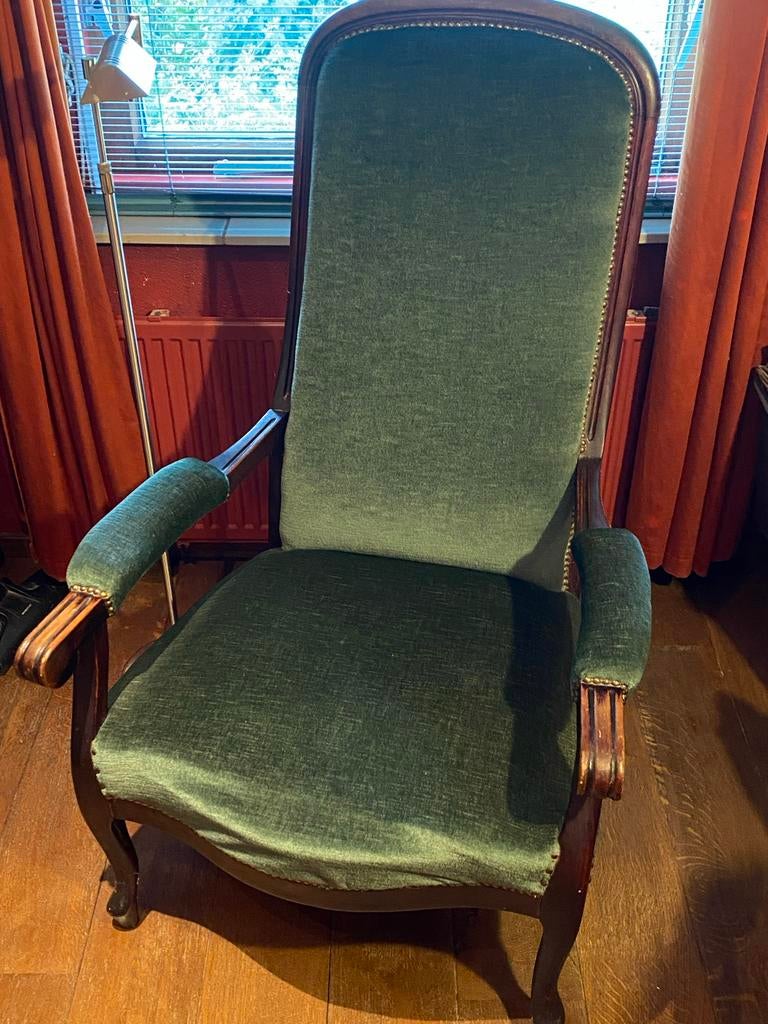 Groene Barokke Stoel, Antiek en Kunst, Antiek | Meubels | Stoelen en Banken, Ophalen