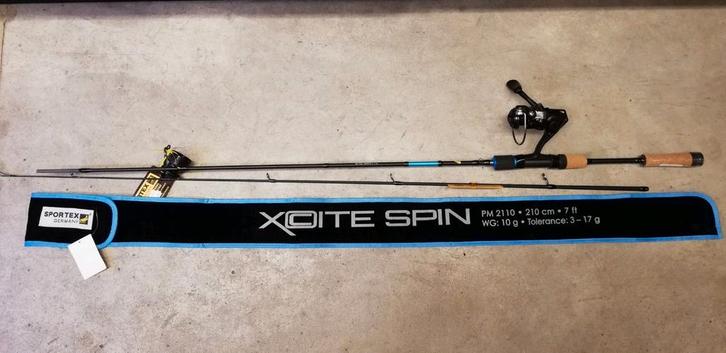 Hengel Sportex Xcite spin PM2110  210 3-17g  met molen, Watersport en Boten, Hengelsport | Roofvissen, Nieuw, Werphengel, Ophalen