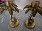 3 nieuwe goudkleurige kandelaars, Ophalen of Verzenden, Nieuw, Minder dan 25 cm