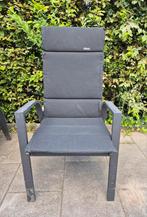 Tuinstoelen | 4x | Antraciet | incl. kussens en beschermhoes, Tuin en Terras, Ophalen, Zo goed als nieuw