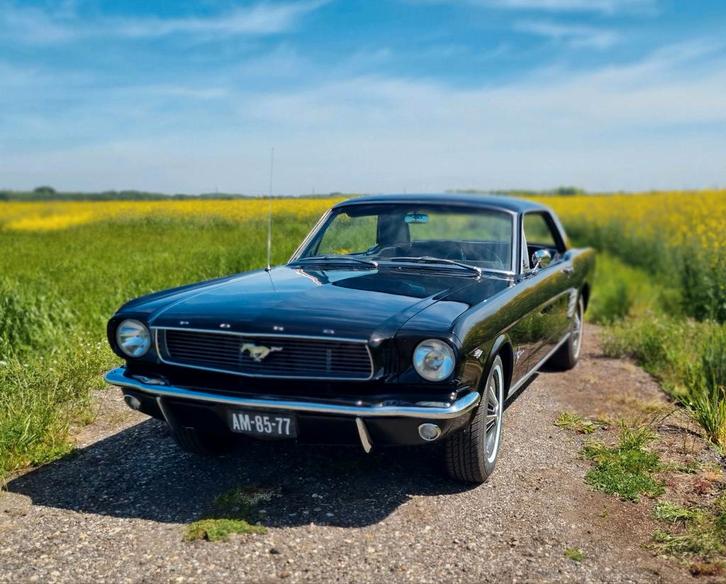 Ford Mustang Oldtimer uit 1966 te huur (met chauffeur), Diensten en Vakmensen, Verhuur | Auto en Motor, Trouwauto, Met chauffeur