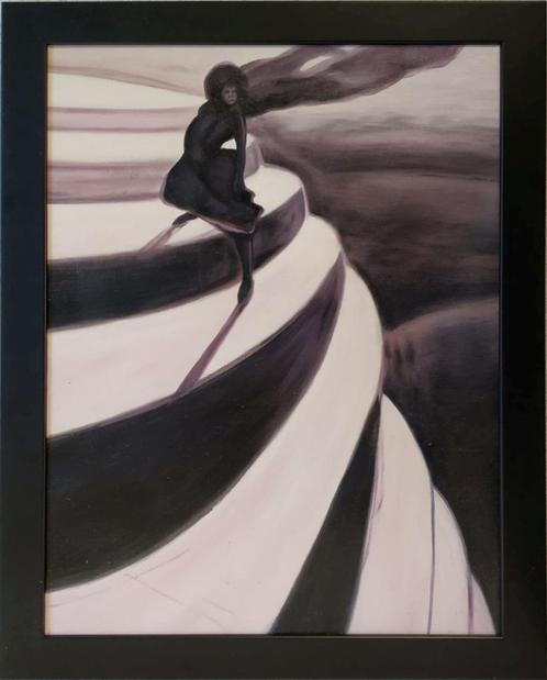 Olieverf replica Spilliaert: De duizeling, ingelijst, Antiek en Kunst, Kunst | Schilderijen | Klassiek, Verzenden