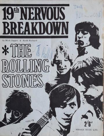 Rolling Stones, 19th Nervous Breakdown. 1966. Bladmuziek. 6 beschikbaar voor biedingen
