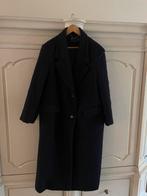 Donkerblauwe wollen mantel, Kleding | Dames, Jassen | Winter, Ophalen of Verzenden, Zo goed als nieuw, Maat 42/44 (L), Blauw