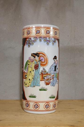 Japanse Satsuma keramiek paraplubak / vaas  vintage beschikbaar voor biedingen
