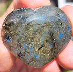 Labradoriet met blauwe flashes edelsteen hart edelstenen, Ophalen of Verzenden
