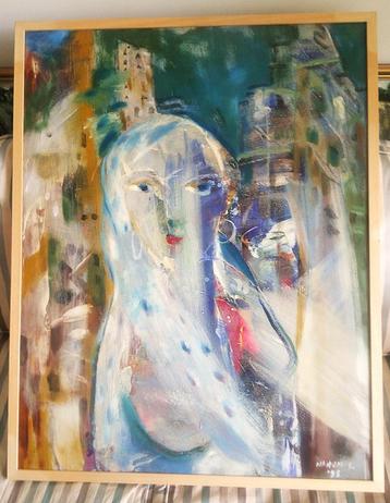 "Woman in blue" 1998 - Nahum Suwarsita (1965 - Indonesië) beschikbaar voor biedingen