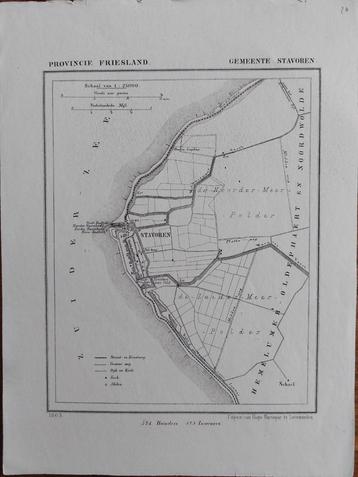 20 / Stavoren Scharl Zuiderzee Litho uit 1865 van J. Kuyper beschikbaar voor biedingen