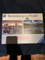 Ravensburger Puzzel - 2x1000 stukjes, Ophalen of Verzenden, 500 t/m 1500 stukjes, Zo goed als nieuw, Legpuzzel