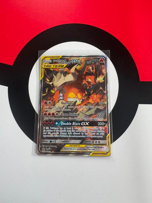 Reshiram & charizard tag team promo pokemon, Hobby en Vrije tijd, Verzamelkaartspellen | Pokémon, Zo goed als nieuw, Losse kaart