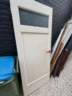 Paneeldeur met glas, Doe-het-zelf en Verbouw, Ophalen, Gebruikt, 80 tot 100 cm, Binnendeur