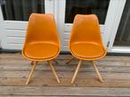 Stijlvolle Eames Model Lookalike Eetkamerstoel - Oranje, Huis en Inrichting, Stoelen, Gebruikt, Twee, Overige kleuren, Hout