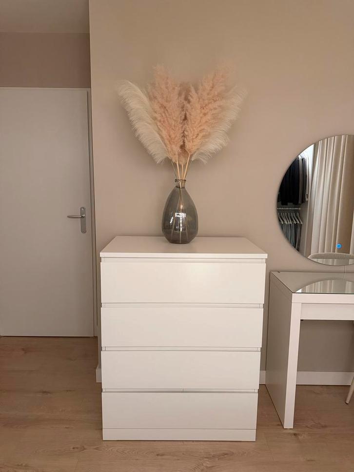 IKEA MALM Ladekast Wit 80x100cm, Huis en Inrichting, Kasten | Kledingkasten, Zo goed als nieuw, 100 tot 150 cm, 50 tot 100 cm
